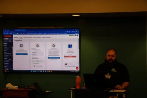 Blog 6 Shawn Derrick speaking at a sales process workshop for home service business owners