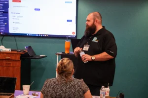 Blog 4 Shawn Derrick leading a sales process workshop for home service business owners