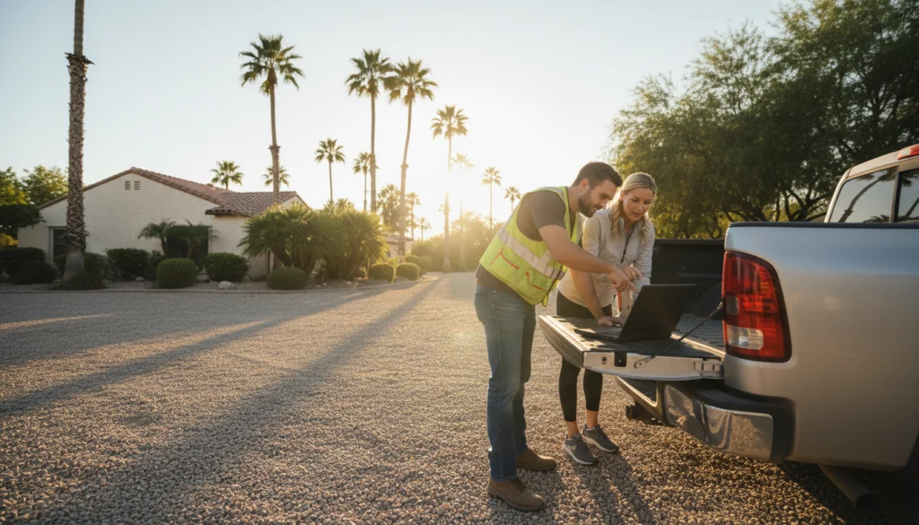 Florida contractor and sales coach reviewing close-rate metrics on a laptop